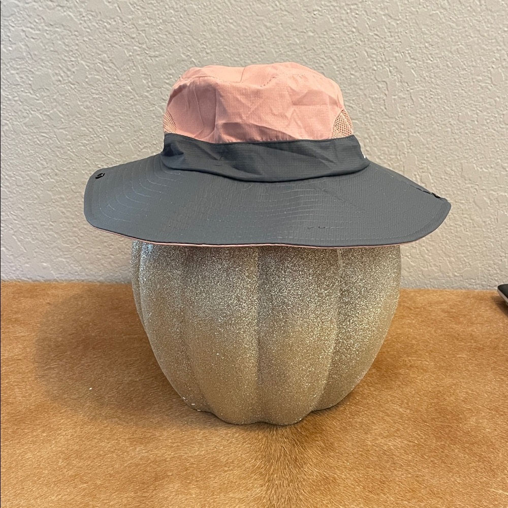 Pink and Gray Wide Brim Hat